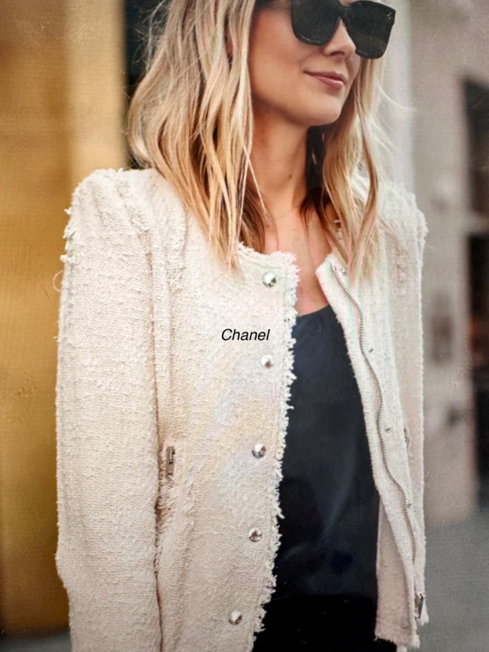 MAISON SCOTCH TWEED  Blazer in Cream - Picture 7 of 7